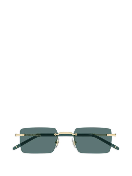  Montblanc Gafas De Sol Con Diseño Rectangular - Dorado 