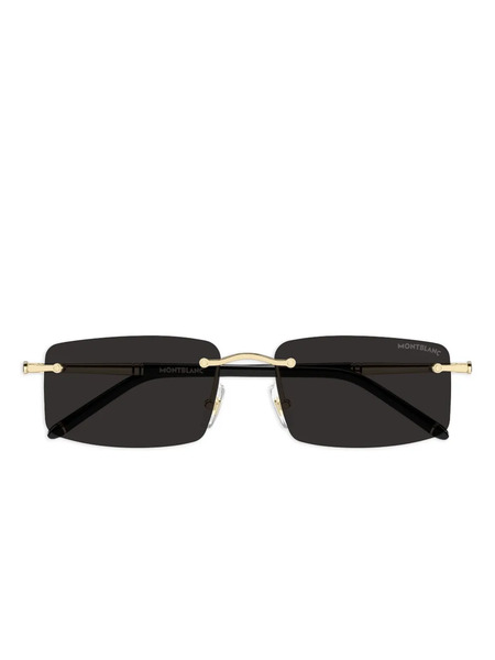  Montblanc Gafas De Sol Con Montura Rectangular - Dorado 