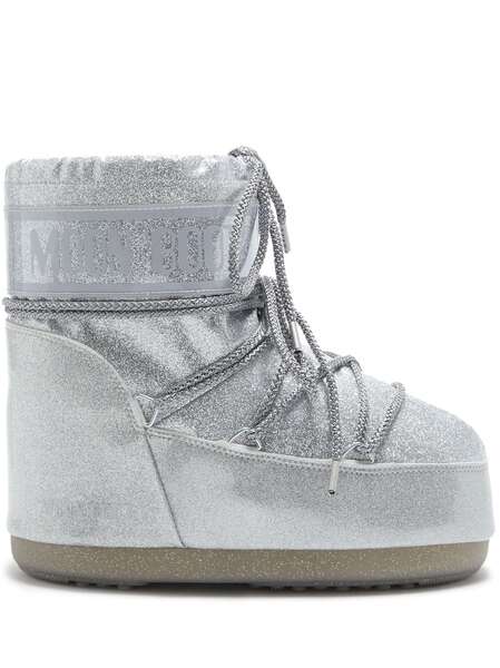  Moon Boot Botas Icon Low Glitter - Plateado 