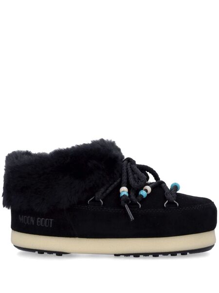 Moon Boot Mules Con Detalle De Cuentas - Negro 