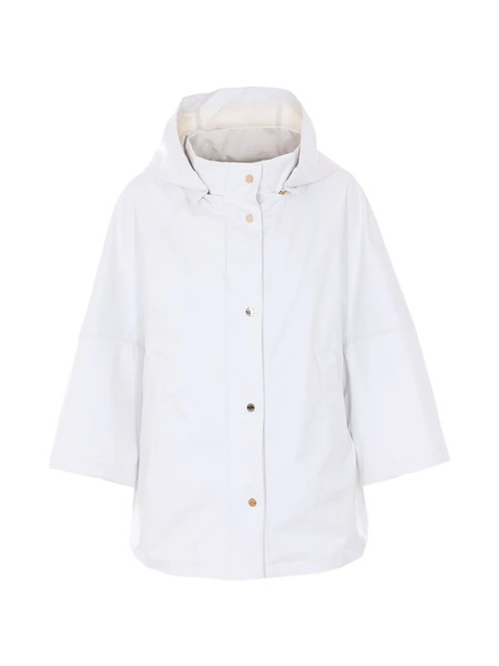  Moorer Abrigo Con Capucha Removible - Blanco 