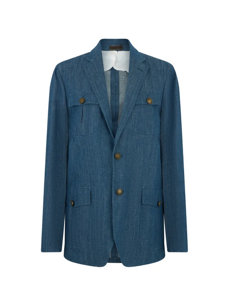  Moorer Blazer Con Bolsillos Con Botones - Azul 