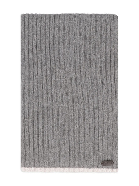  Moorer Bufanda Rectangular De Canalé - Gris 