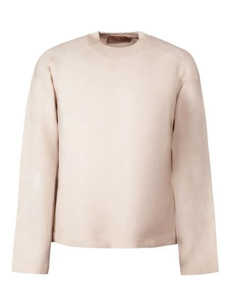  Moorer Jersey Linne Con Cuello Redondo - Neutro 