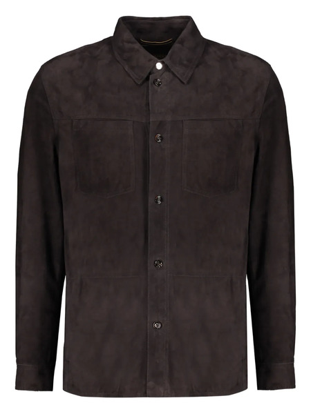  Moorer Sobrecamisa Bobbio De Piel - Marrón 