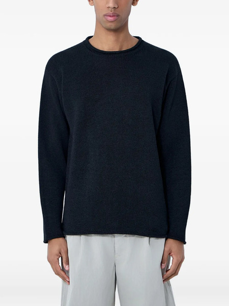  Moos Studio Jersey De Canalé Con Cuello Redondo - Negro 