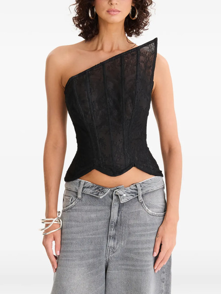  Moos Studio Top Con Encaje Triangular - Negro 
