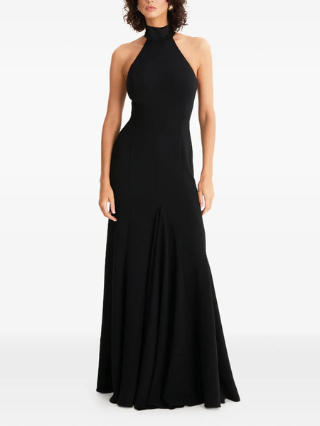 Moos Studio Vestido Largo Con Cuello Halter - Negro 
