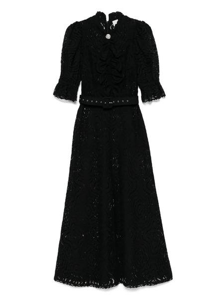  Moos Studio Vestido Largo De Encaje - Negro 