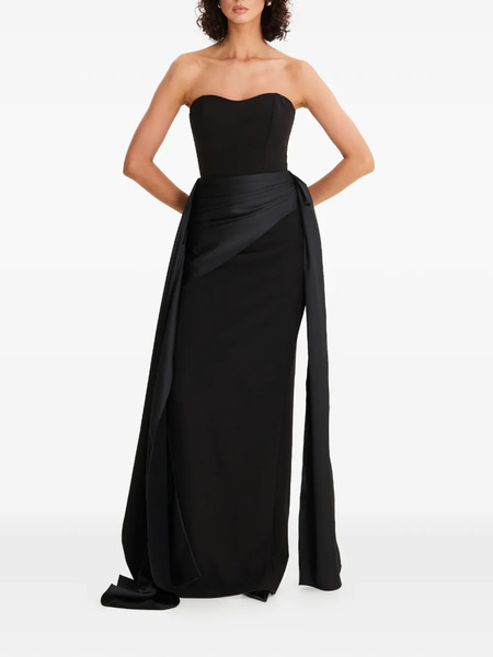  Moos Studio Vestido Largo Palabra De Honor - Negro 