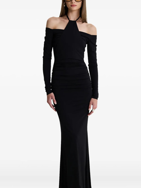  Moos Studio Vestido Largo Shadow Spiral - Negro 
