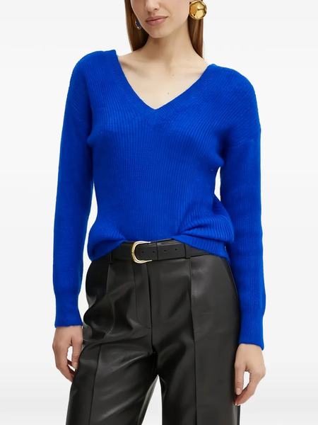  Morgan Jersey Con Cuello En V - Azul 