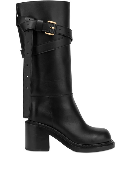  Moschino Botas Biker Lisas - Negro 