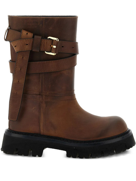  Moschino Botas Con Hebilla - Marrón 