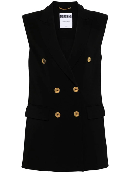  Moschino Chaleco Estilo Blazer - Negro 