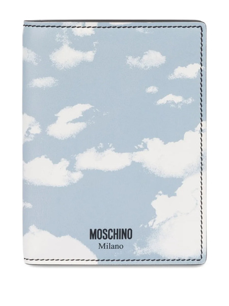  Moschino Funda Para Pasaporte Archive Clouds - Azul 