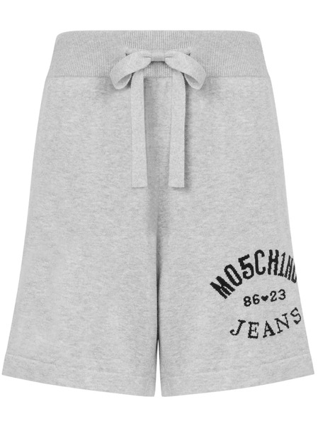  Moschino Jeans Bermudas Con Logo Estampado - Gris 