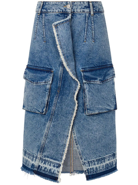  Moschino Jeans Falda Cargo Vaquera - Azul 
