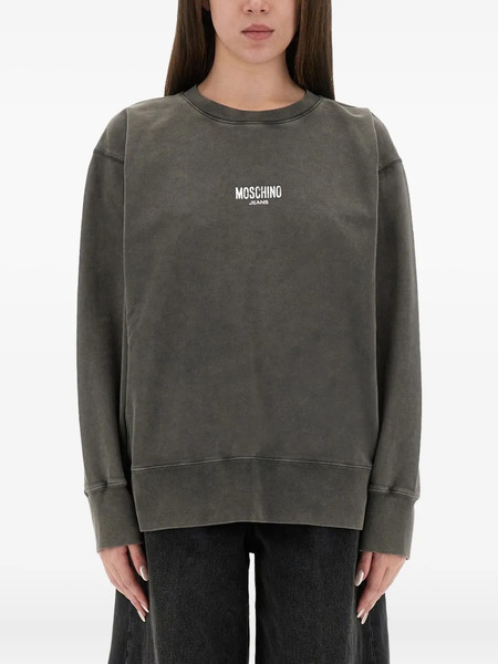  Moschino Jeans Sudadera Con Estampado Gráfico - Gris 