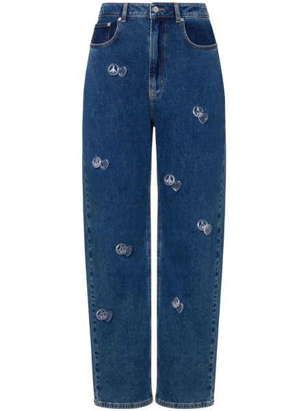  Moschino Jeans Vaqueros Ajustados De Talle Alto - Azul 