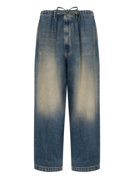  Moschino Jeans Vaqueros Con Cintura Con Cordones - Azul 