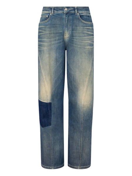  Moschino Jeans Vaqueros Con Diseño Patchwork - Azul 