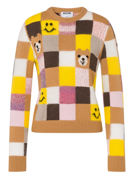  Moschino Jersey Con Diseño Patchwork - Neutro 