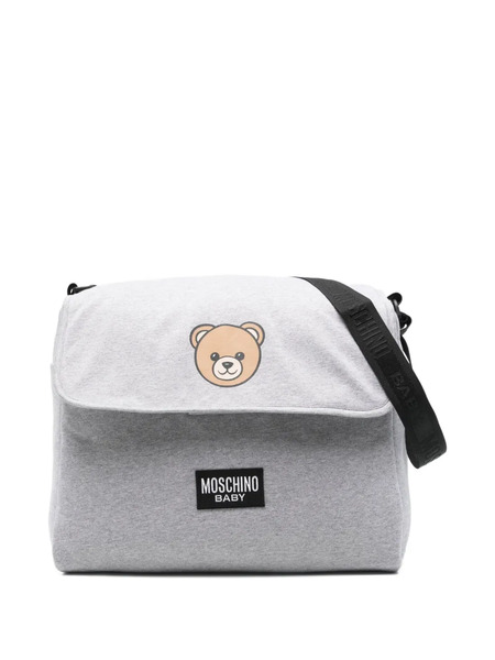  Moschino Kids Bolso Cambiador Con Estampado Teddy Bear - Gris 