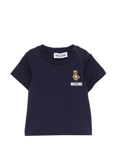  Moschino Kids Camiseta Con Cuello Redondo - Azul 