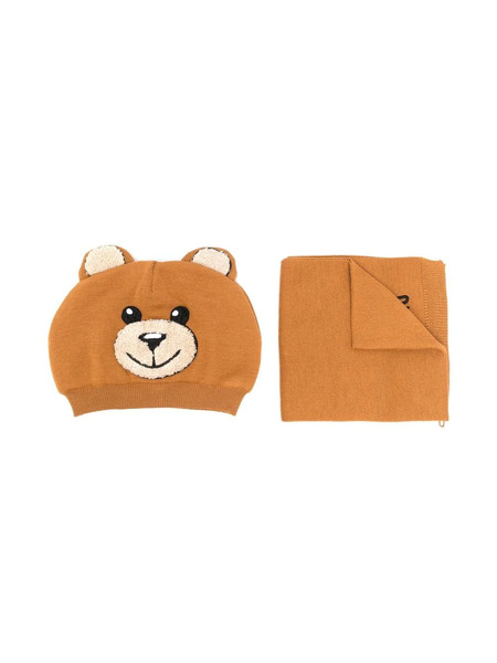  Moschino Kids Gorro Con Logo Bordado - Marrón 