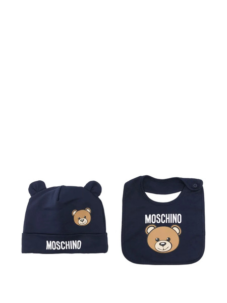 Moschino Kids Set De Gorro Teddy Bear - Azul 