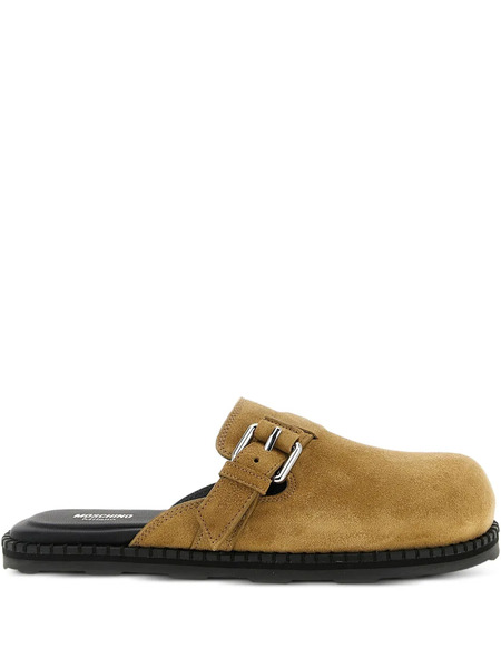  Moschino Mules Con Correa Con Hebilla - Marrón 