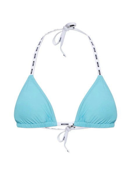  Moschino Top De Bikini Con Logo - Azul 