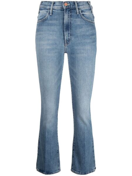  Mother Vaqueros Capri De Talle Alto - Azul 