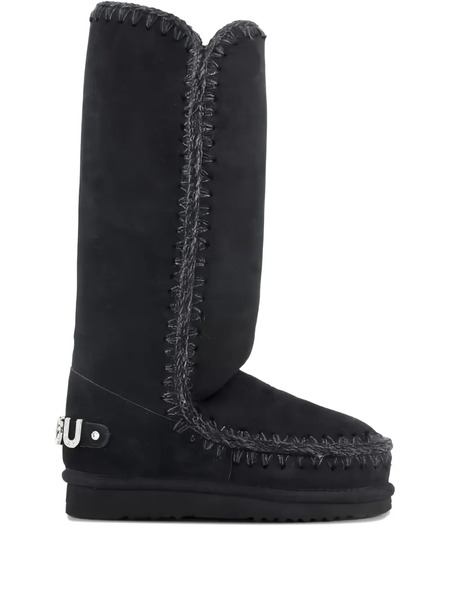  Mou Botas Con Costuras - Negro 