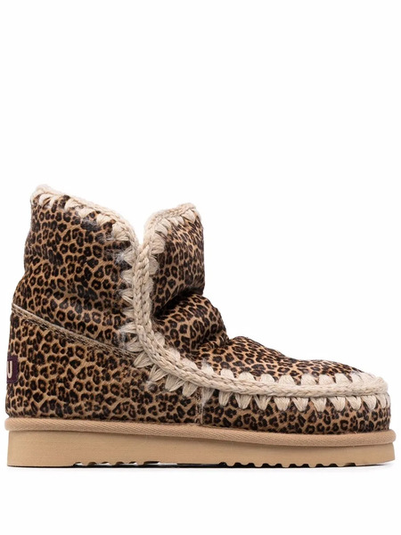  Mou Botas Eskimo Con Estampado De Leopardo - Marrón 