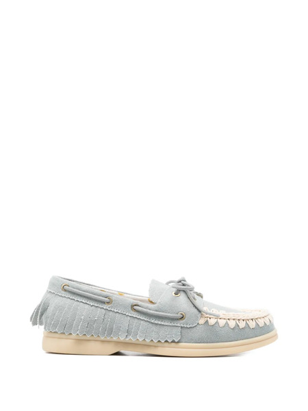  Mou Mocasines Con Puntera Redonda - Azul 