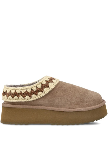  Mou Slippers Con Plataforma - Marrón 