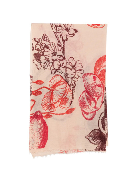  Mouleta Fular Con Estampado Floral - Neutro 