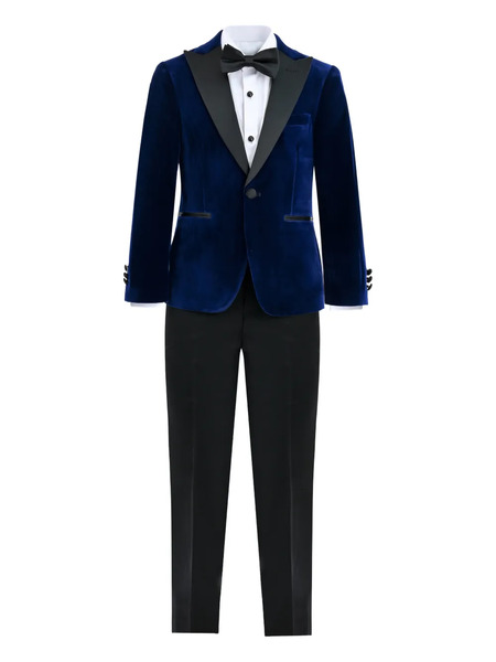  Moustache Traje De Terciopelo - Azul 