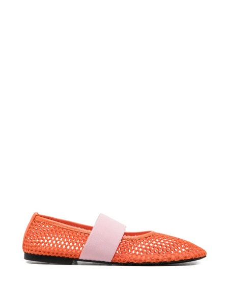  Msgm Bailarinas De Red Con Tira - Naranja 