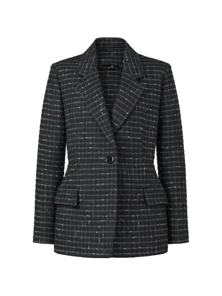  Msgm Blazer A Cuadros - Negro 