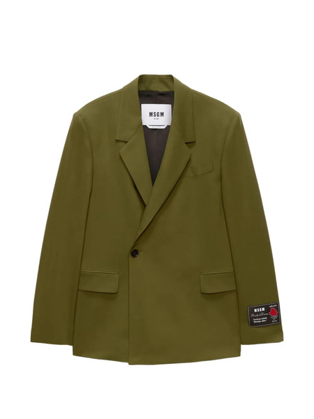  Msgm Blazer Con Doble Botonadura - Verde 