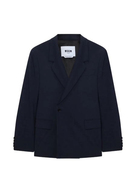  Msgm Blazer Con Solapas De Muesca - Azul 