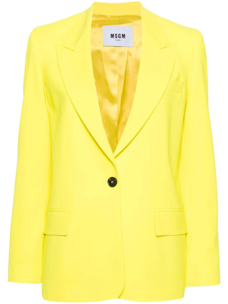  Msgm Blazer Con Solapas De Pico - Amarillo 