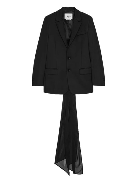 Msgm Blazer De Manga Larga - Negro 