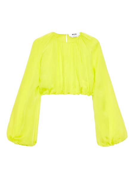  Msgm Blusa De Manga Larga - Amarillo 