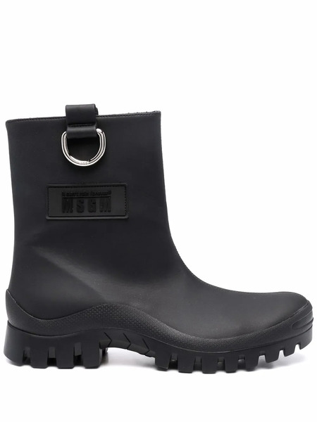  Msgm Botines Con Puntera Redonda - Negro 