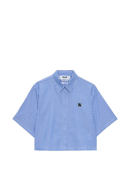  Msgm Camisa A Rayas - Azul 