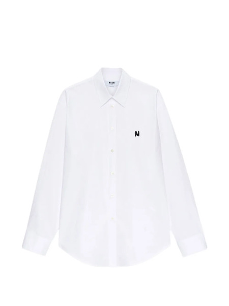  Msgm Camisa Con Apliques - Blanco 